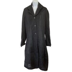 SONIA SPECIALE Italy Jacquard Semi Sheer Duster Jacket 44 L Lagenlook Artsy Goth